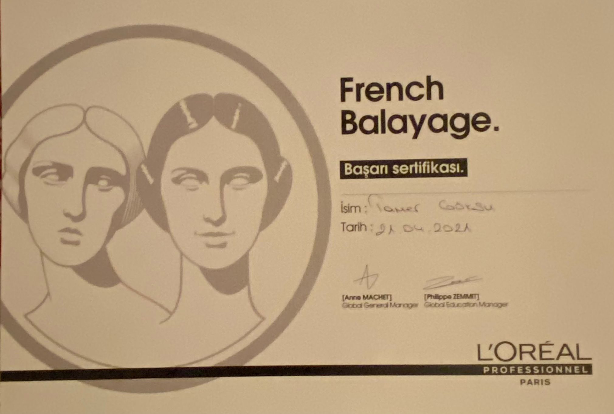 French Balayage Başarı Sertifikası